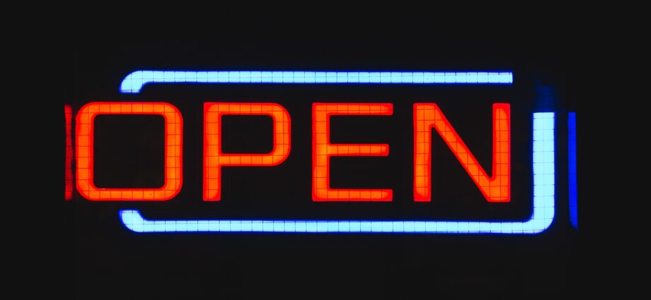 sign, open, neon